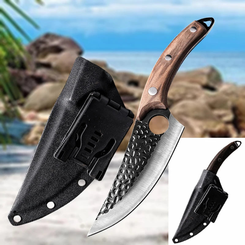 Stainless Steel Kitchen, Fishing Knife Meat Cleaver Handmade Forged Outdoor Butcher Knife