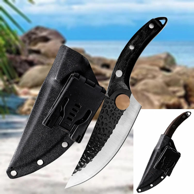 Stainless Steel Kitchen, Fishing Knife Meat Cleaver Handmade Forged Outdoor Butcher Knife