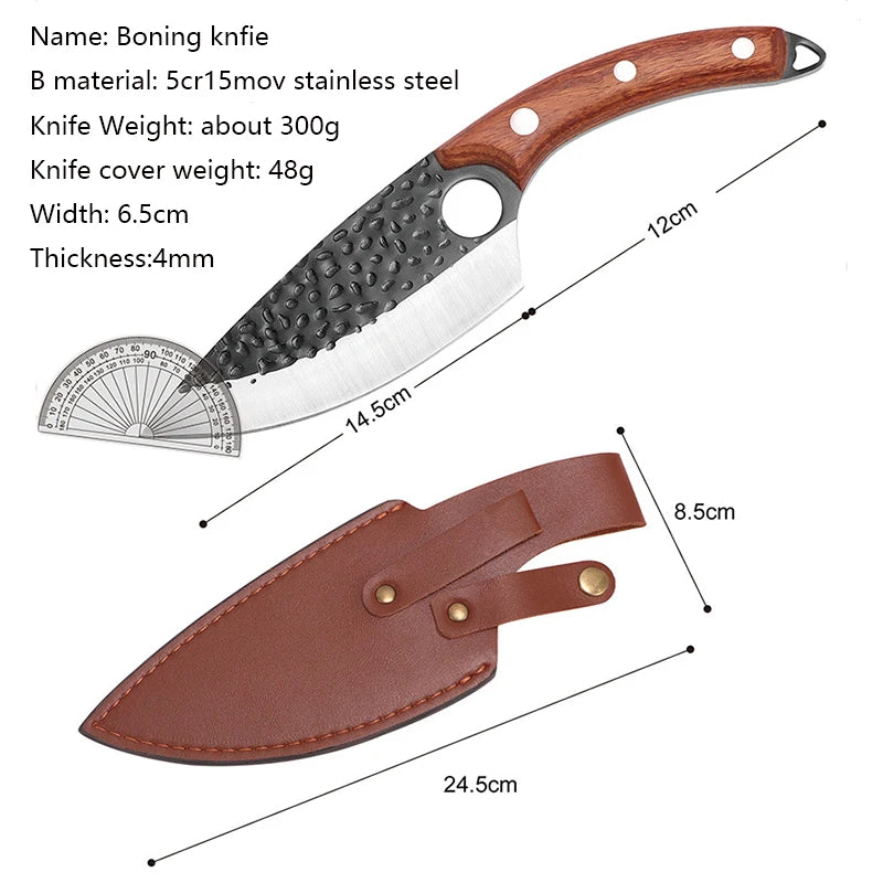 Stainless Steel Kitchen, Fishing Knife Meat Cleaver Handmade Forged Outdoor Butcher Knife