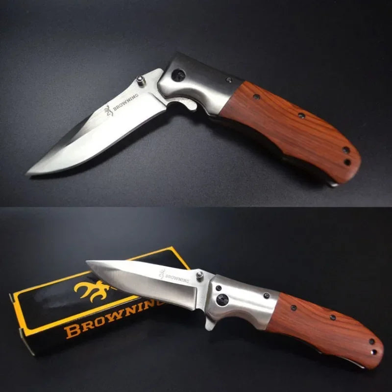 Outdoor Stainless Steel Portable Folding Knife High Hardness for Camping and Fishing