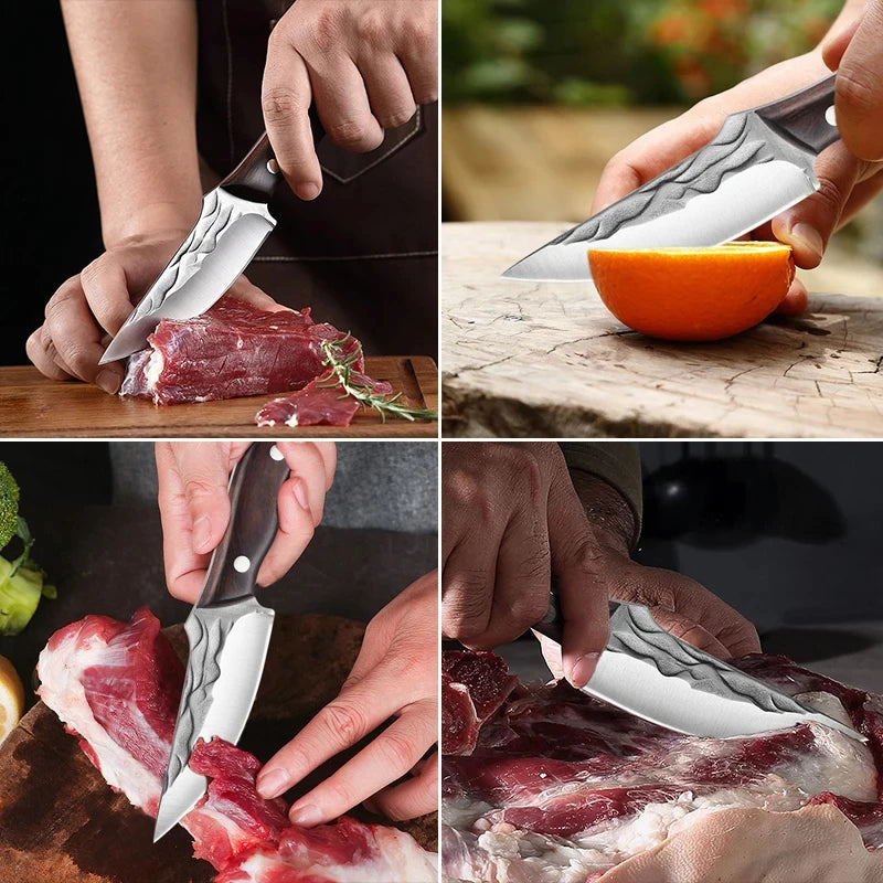 Stainless Steel Sharp Boning Knife Handmade Forged Chef's Knife for Household