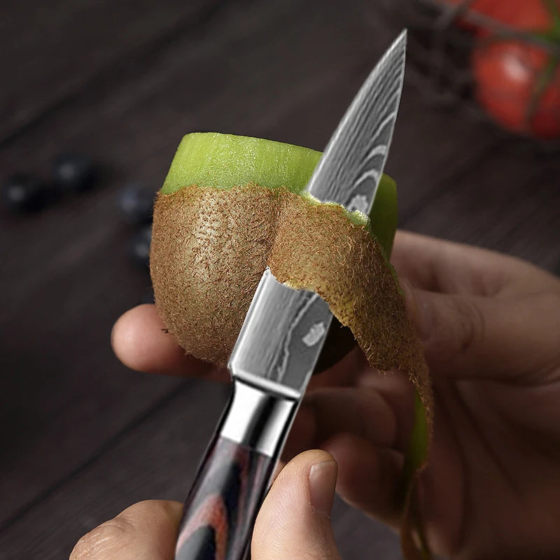 Chef Knives Fruit Vegetable Slicing Knife Damascus Pattern