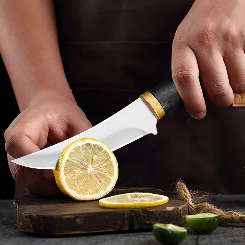 Stainless Steel Boning Knife for Cutting Vegetables, Beef, Lamb and Peeling Fruits