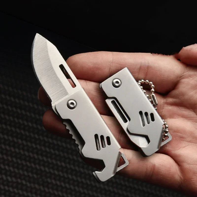 Mini Outdoor Folding Stainless Steel Knife Portable Bottle Opener Sharp Cutting