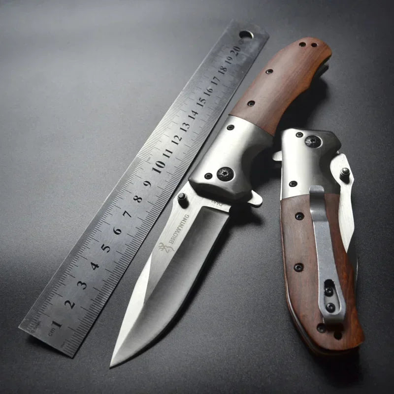 Outdoor Stainless Steel Portable Folding Knife High Hardness for Camping and Fishing